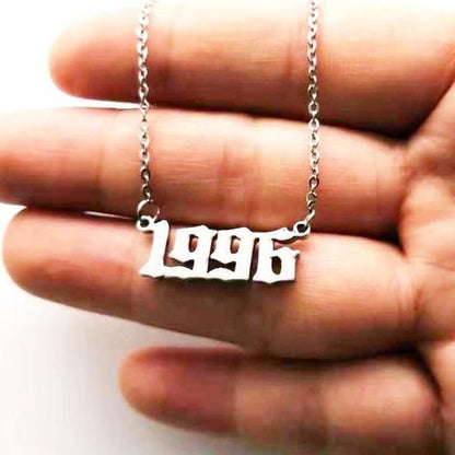 90s Baby Custom Year Necklace by White Market