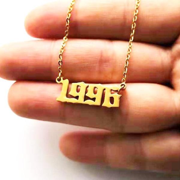 90s Baby Custom Year Necklace by White Market