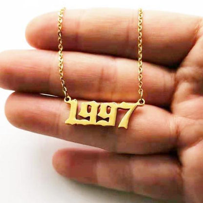 90s Baby Custom Year Necklace by White Market