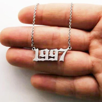 90s Baby Custom Year Necklace by White Market