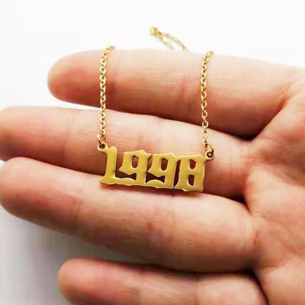 90s Baby Custom Year Necklace by White Market