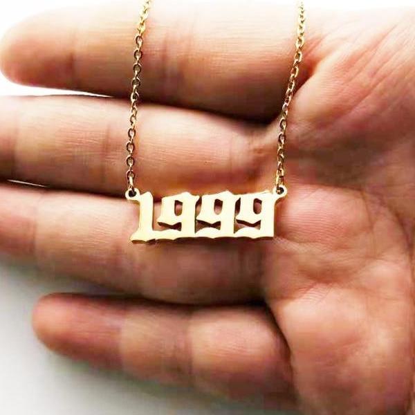 90s Baby Custom Year Necklace by White Market