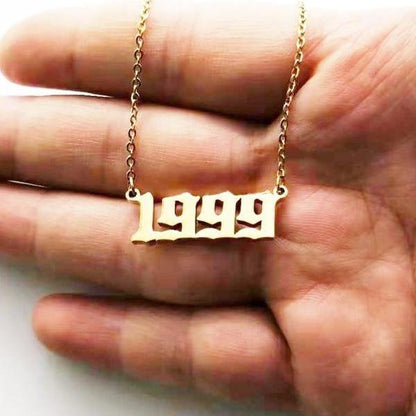 90s Baby Custom Year Necklace by White Market