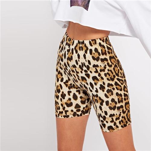 Leopard Biker Shorts by White Market