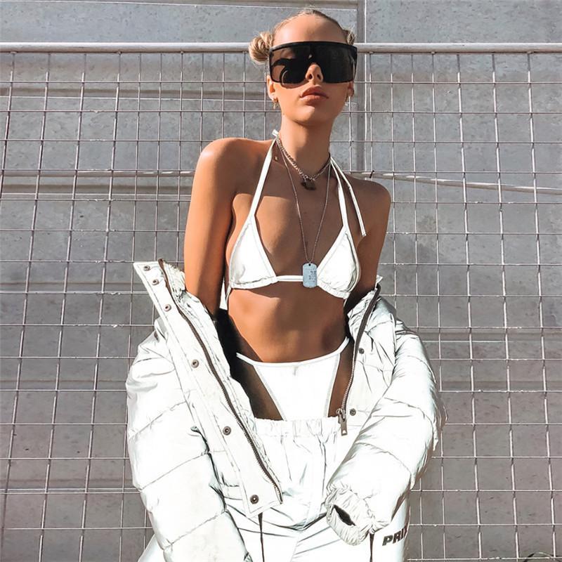 3M Reflective Two Piece Bikini Set by White Market