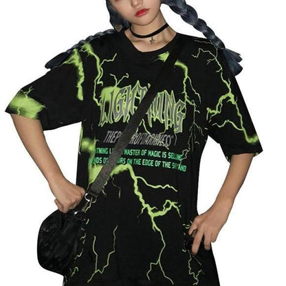 Neon Lightning Tee by White Market