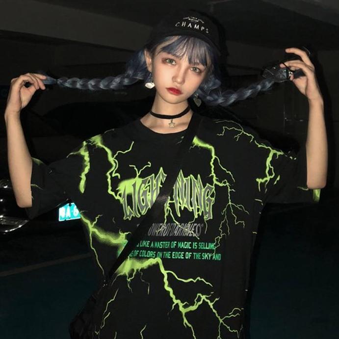 Neon Lightning Tee by White Market