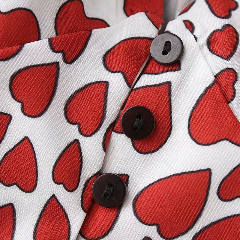 Hearts Printed Blouse by White Market