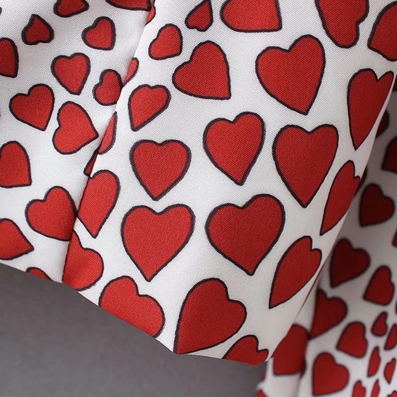 Hearts Printed Blouse by White Market