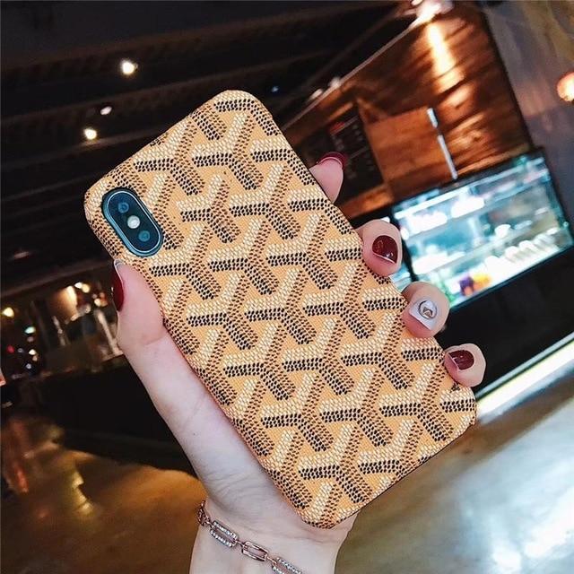 Chevron Pattern Leather iPhone Case by White Market