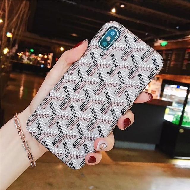 Chevron Pattern Leather iPhone Case by White Market