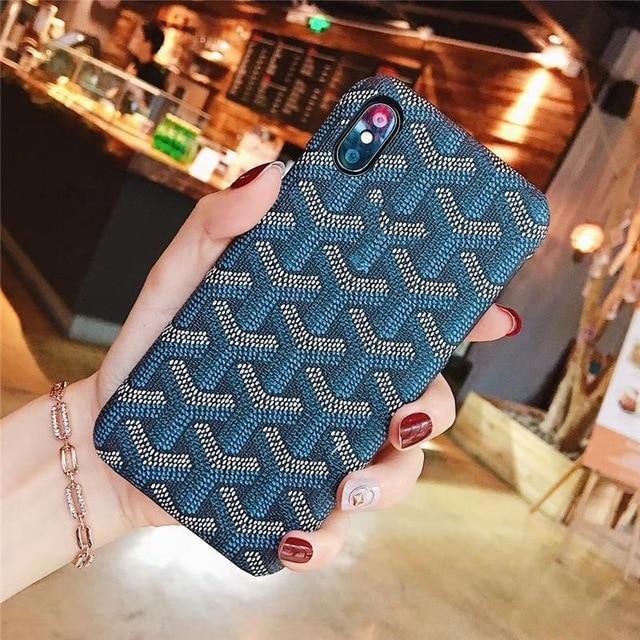 Chevron Pattern Leather iPhone Case by White Market