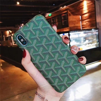 Chevron Pattern Leather iPhone Case by White Market