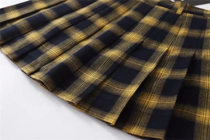 Plaid Yellow Skirt by White Market