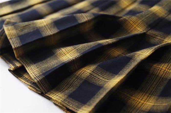 Plaid Yellow Skirt by White Market