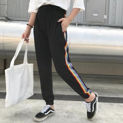 Rainbow Striped Joggers by White Market