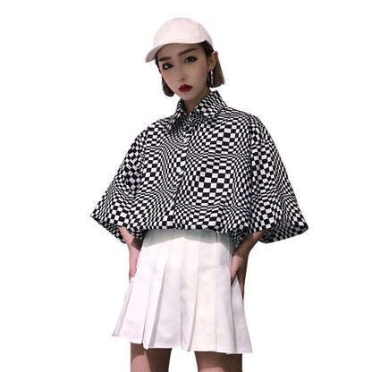 Oversized LSD Checkered Shirt by White Market