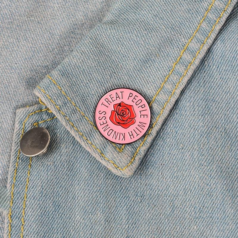 Treat People With Kindness Pin by White Market