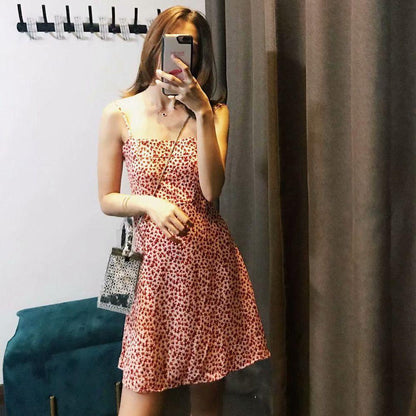 Red Floral Spaghetti Strap Dress by White Market