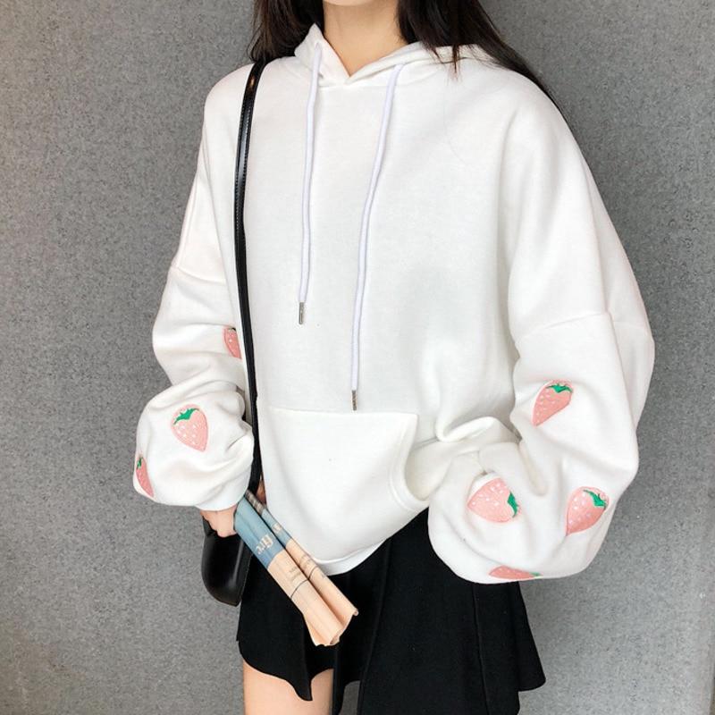 Oversized Strawberry Hoodie by White Market