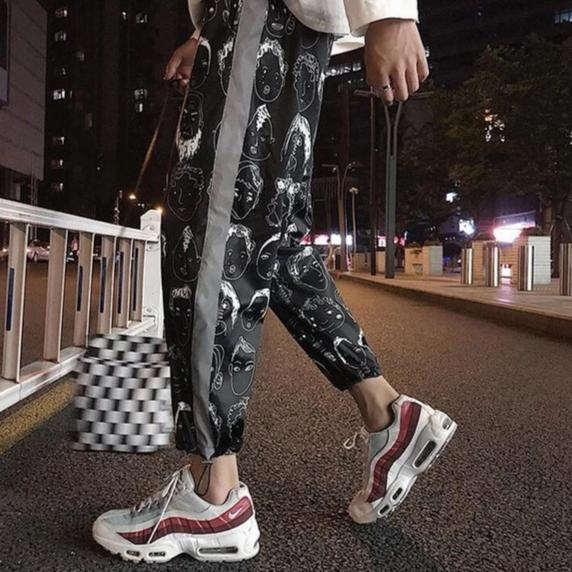 Reflective Portrait Joggers by White Market