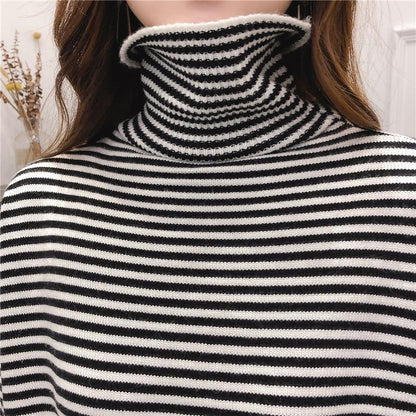 Rainbow Cuff Turtleneck Sweater by White Market