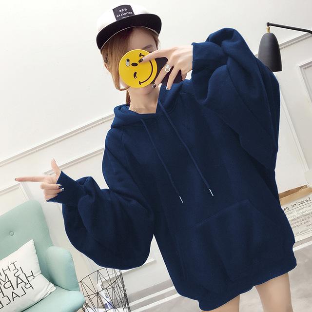 Oversized Lantern Sleeve Hoodie by White Market