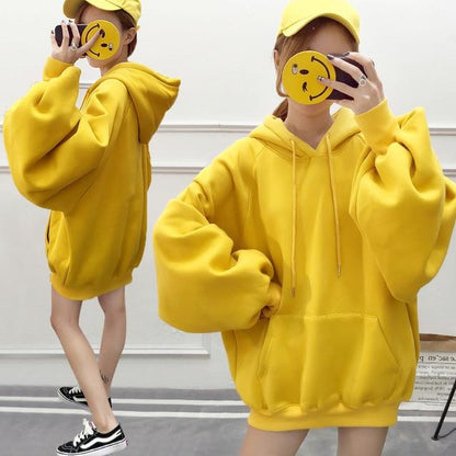 Oversized Lantern Sleeve Hoodie by White Market