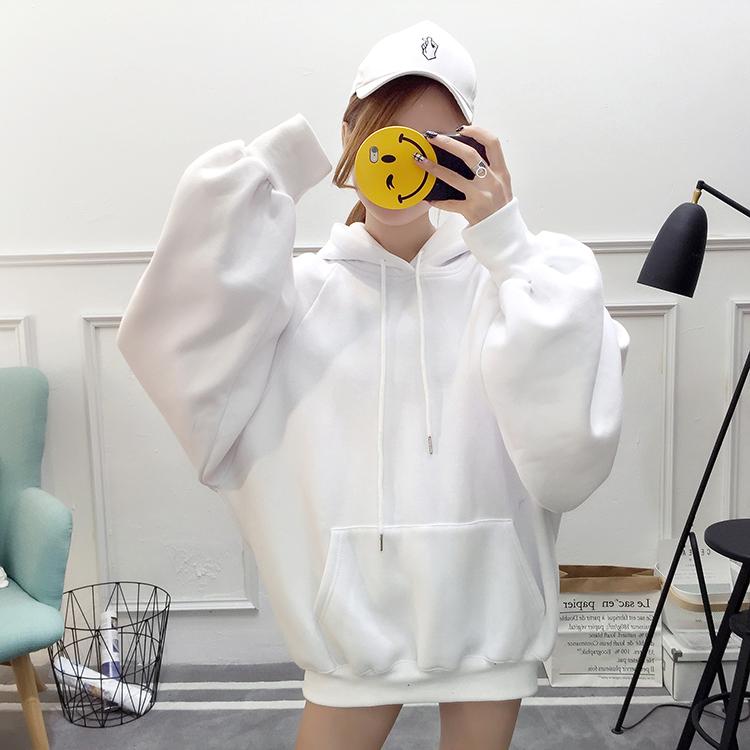 Oversized Lantern Sleeve Hoodie by White Market