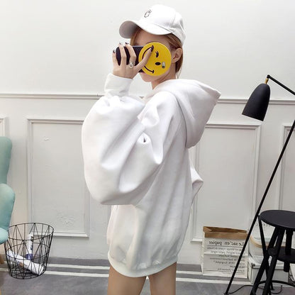 Oversized Lantern Sleeve Hoodie by White Market