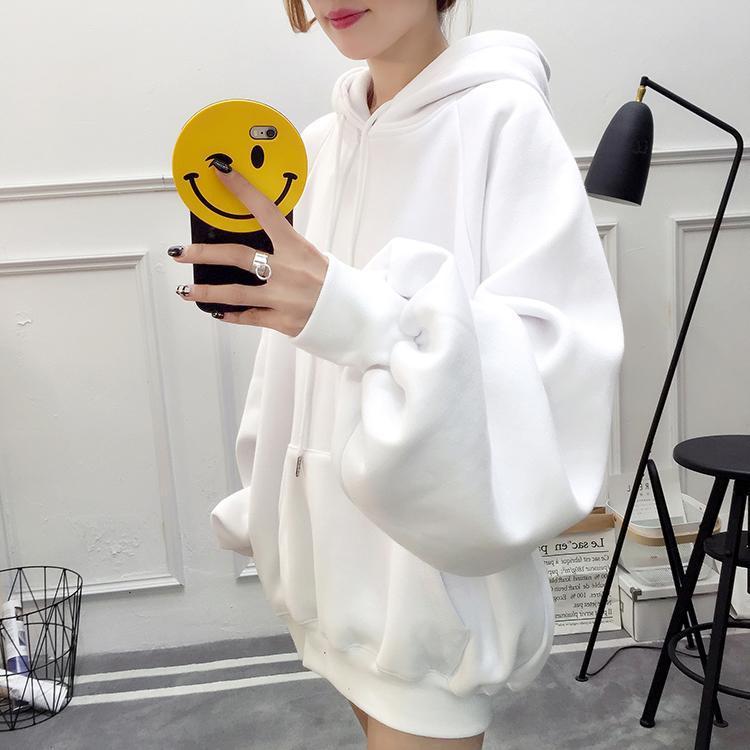 Oversized Lantern Sleeve Hoodie by White Market