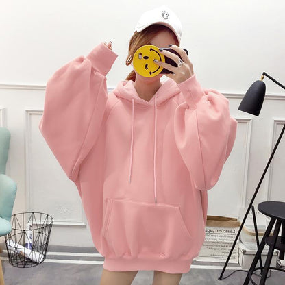 Oversized Lantern Sleeve Hoodie by White Market