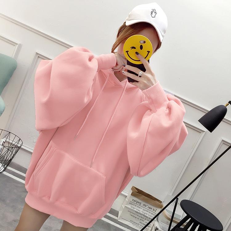 Oversized Lantern Sleeve Hoodie by White Market