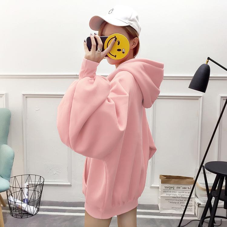 Oversized Lantern Sleeve Hoodie by White Market