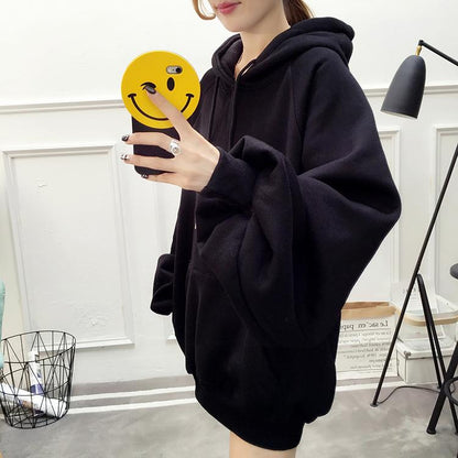 Oversized Lantern Sleeve Hoodie by White Market