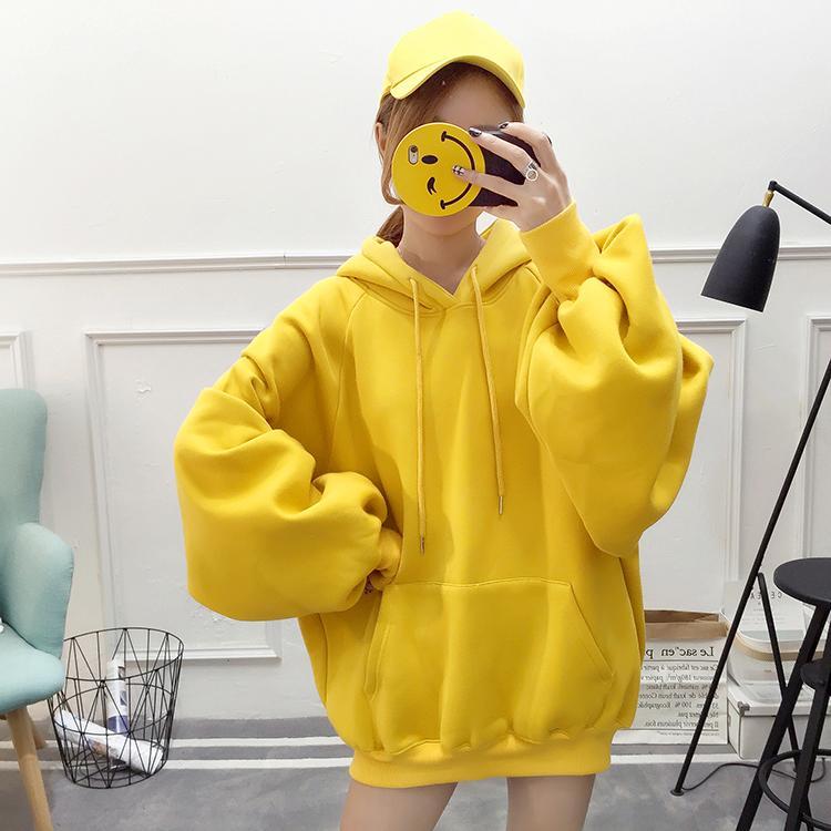 Oversized Lantern Sleeve Hoodie by White Market