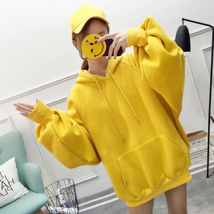 Oversized Lantern Sleeve Hoodie by White Market