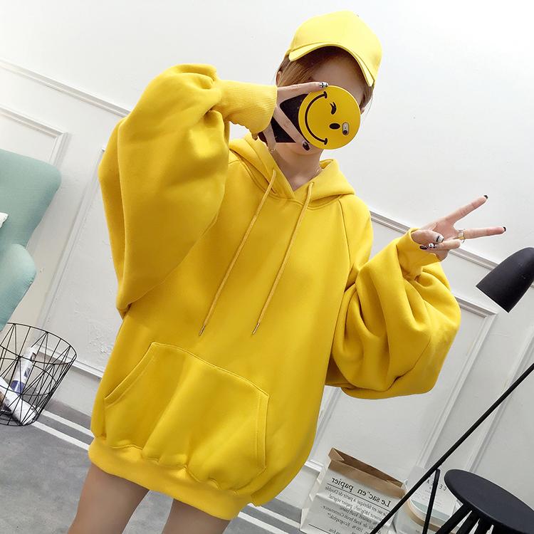 Oversized Lantern Sleeve Hoodie by White Market