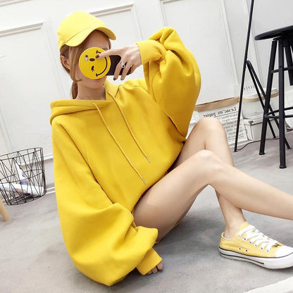 Oversized Lantern Sleeve Hoodie by White Market