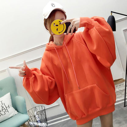 Oversized Lantern Sleeve Hoodie by White Market