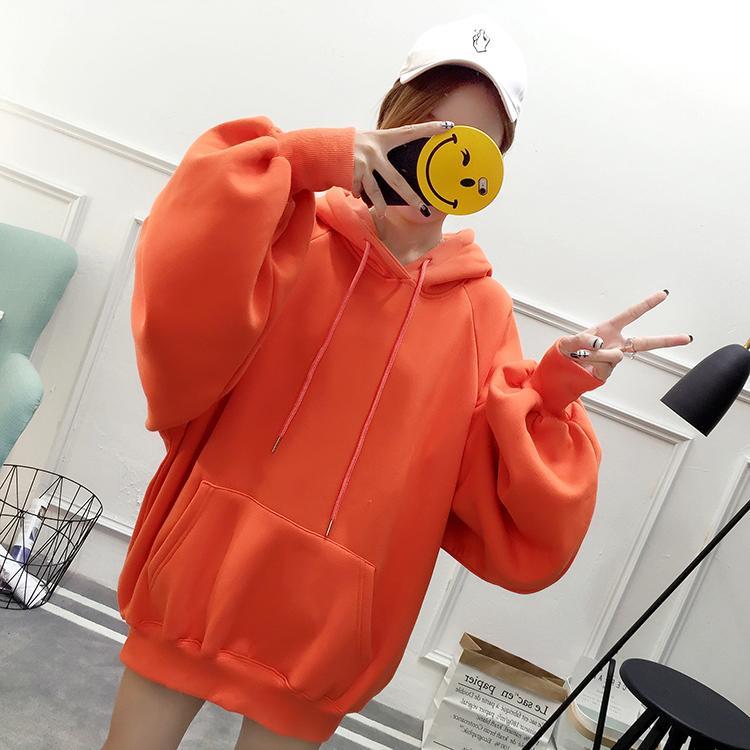 Oversized Lantern Sleeve Hoodie by White Market