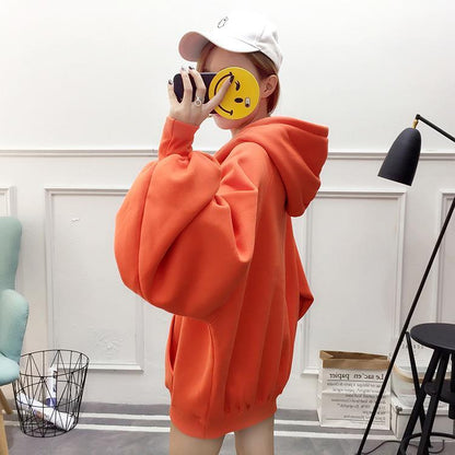 Oversized Lantern Sleeve Hoodie by White Market