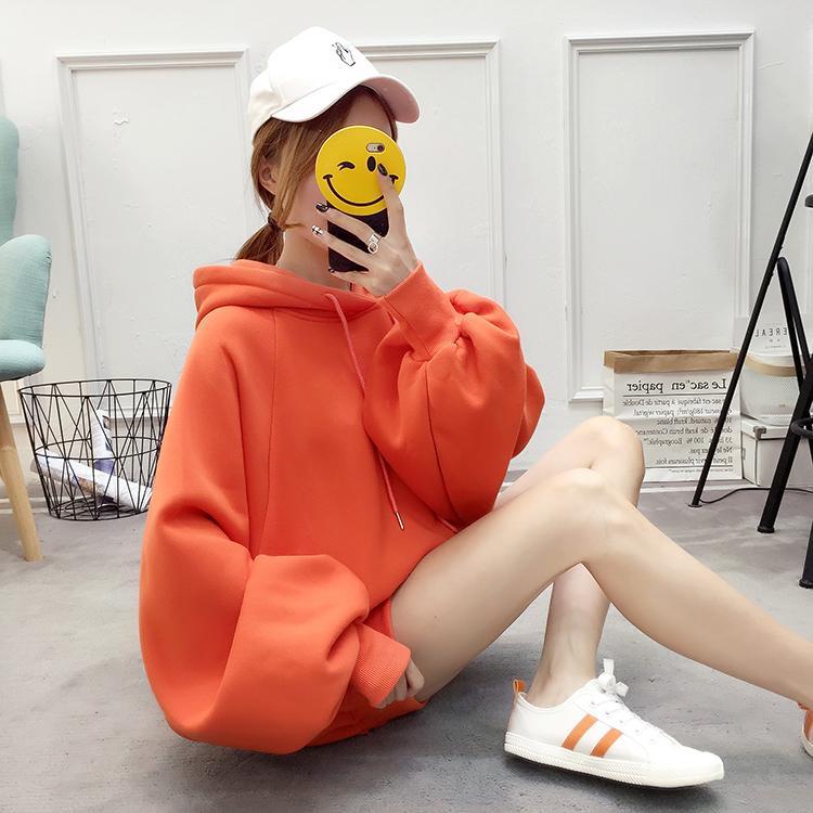 Oversized Lantern Sleeve Hoodie by White Market