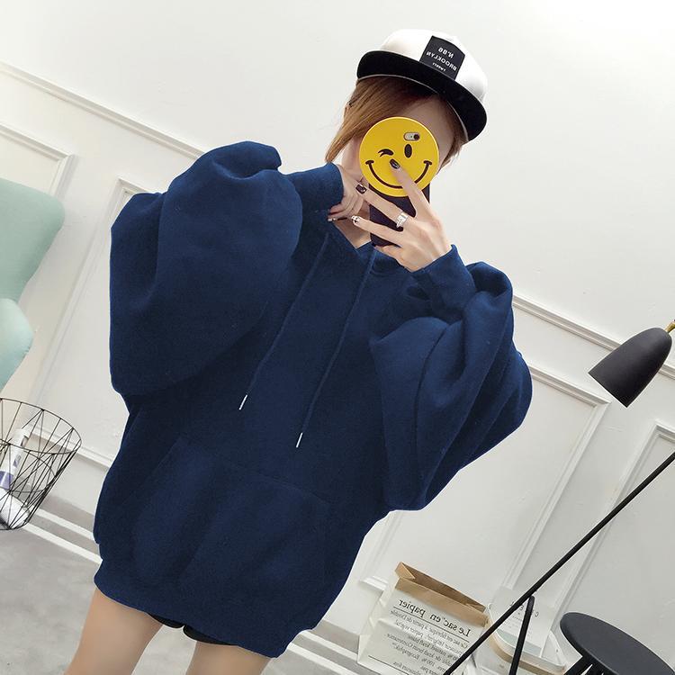 Oversized Lantern Sleeve Hoodie by White Market