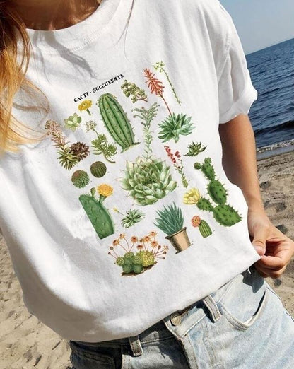 Succulent Cactus Tee by White Market