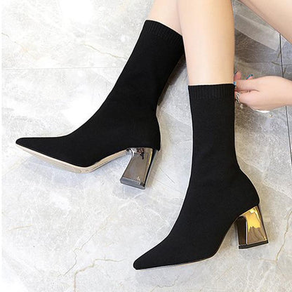 Sleek Sock Boots by White Market