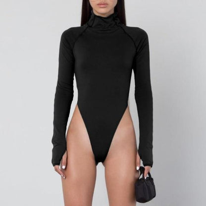 Rib High Rise Bodysuit by White Market