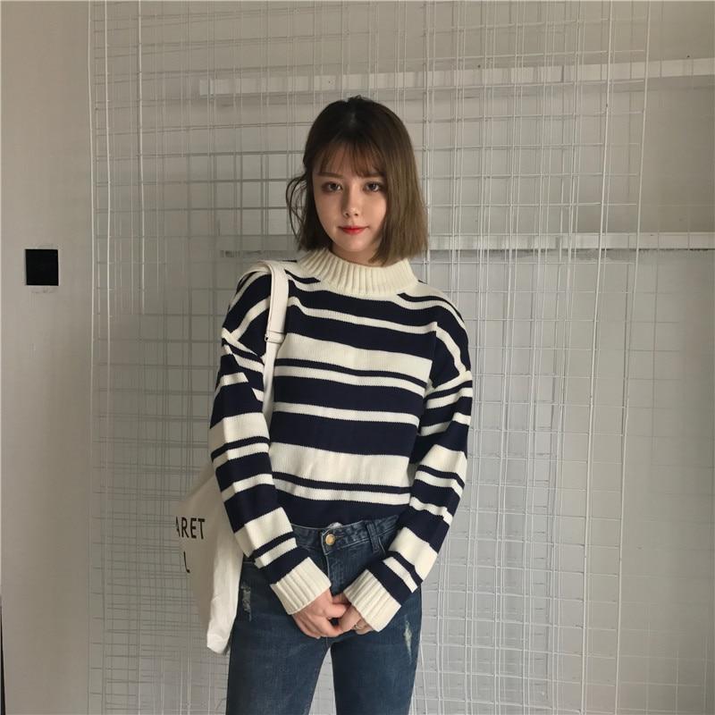 Vintage Striped Knitted Sweater by White Market