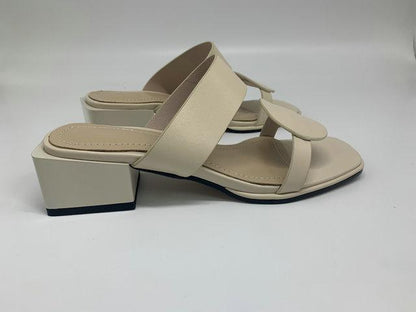 Leather Square Toe Sandals by White Market