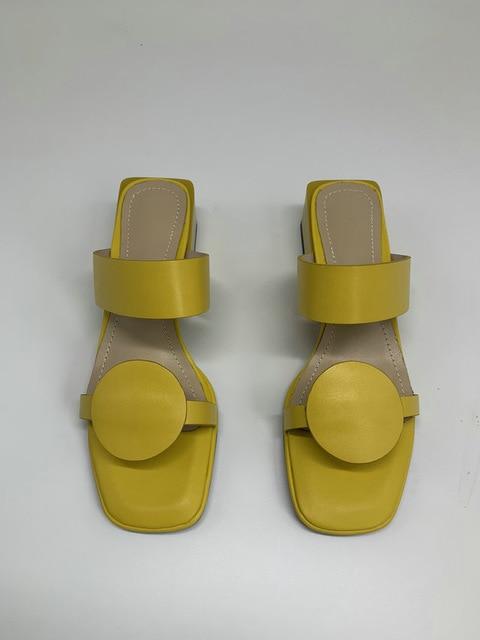 Leather Square Toe Sandals by White Market